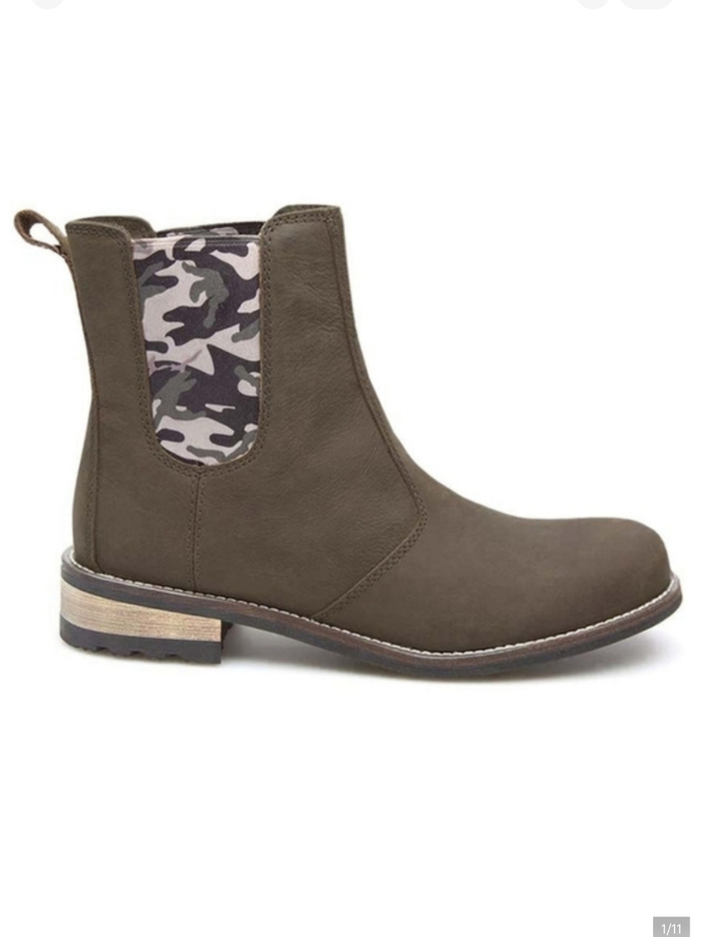 Kodiak "Alma" Olive/Muddy River Leather Chelsea Boots NEW- Sz. 8